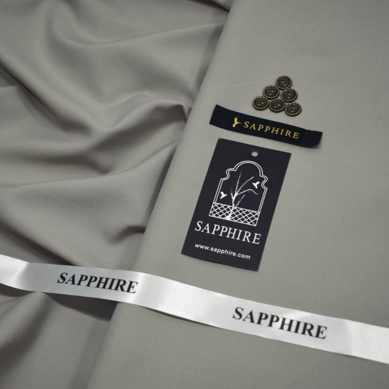 Sapphire Gold Mens premium Wash & Wear Aunstitched fabric for men|silver grey