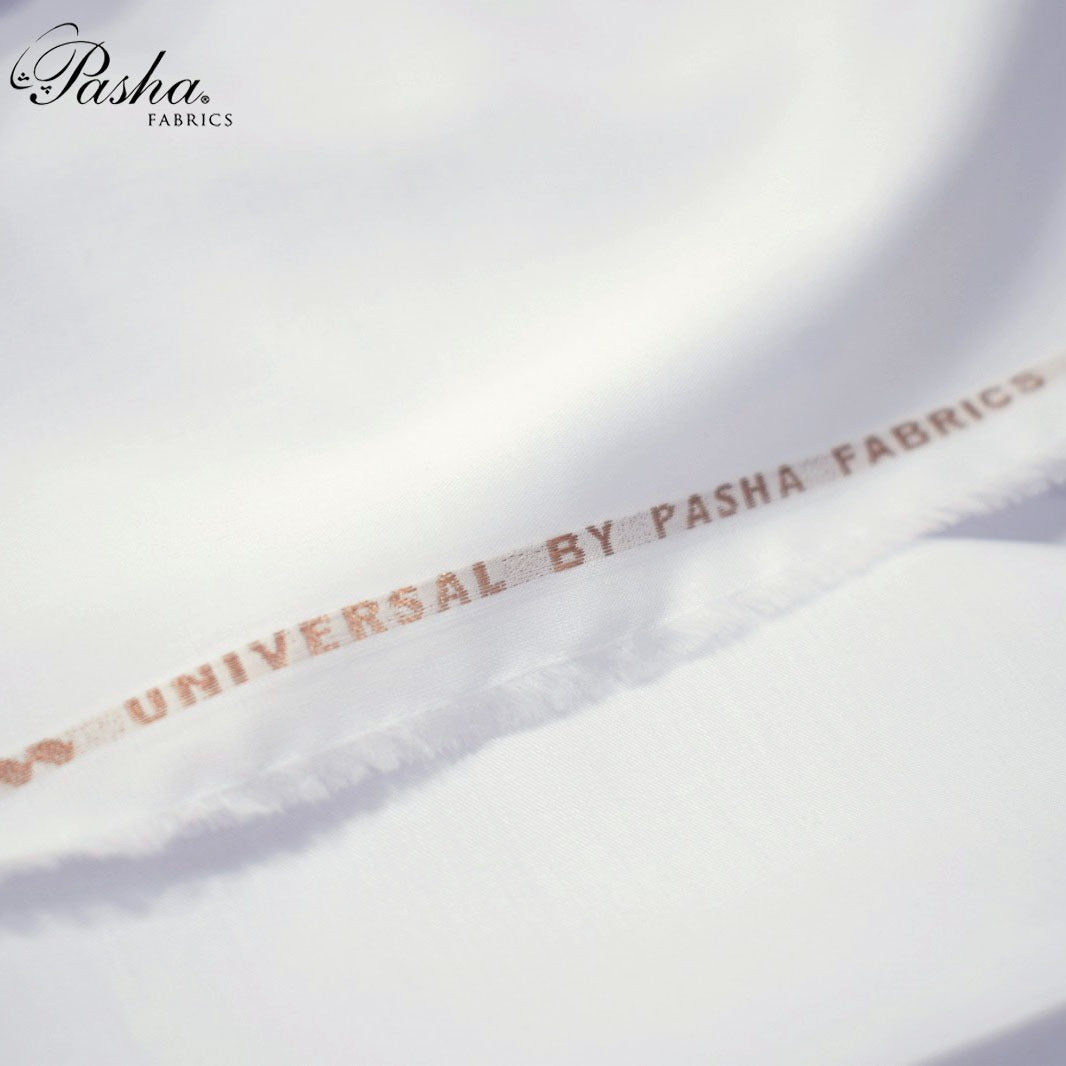 UNIVERSAL - L.A FINISH BY PASHA FABRICS PREMIUM 100% pure soft cotton|white