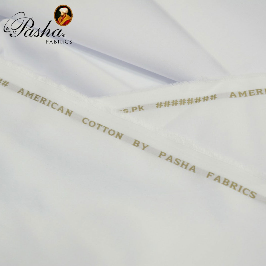PASHA FABRICS AMERICAN 100% SUPER FINE COTON| WHITE