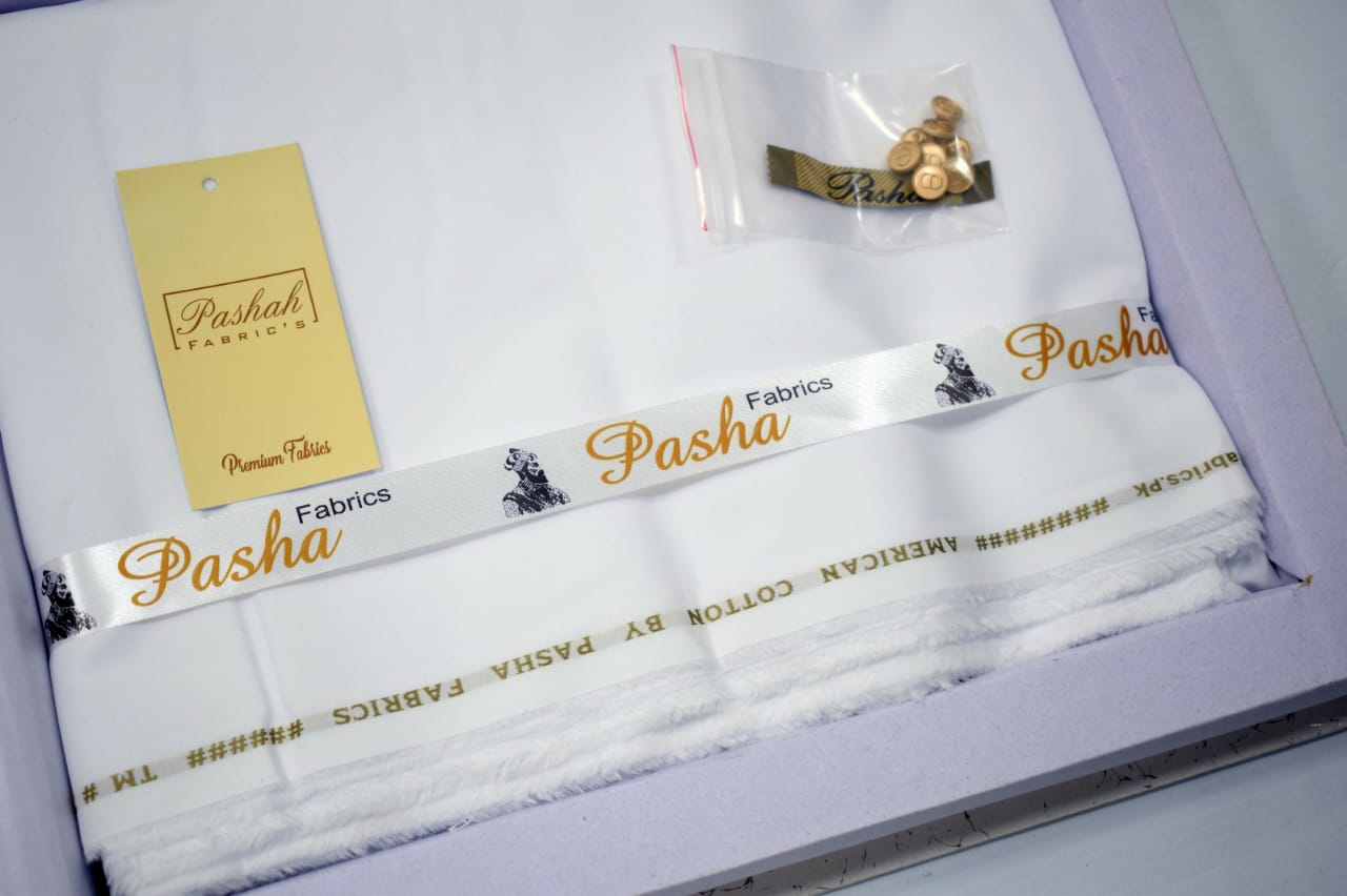 PASHA FABRICS AMERICAN 100% SUPER FINE COTON| WHITE