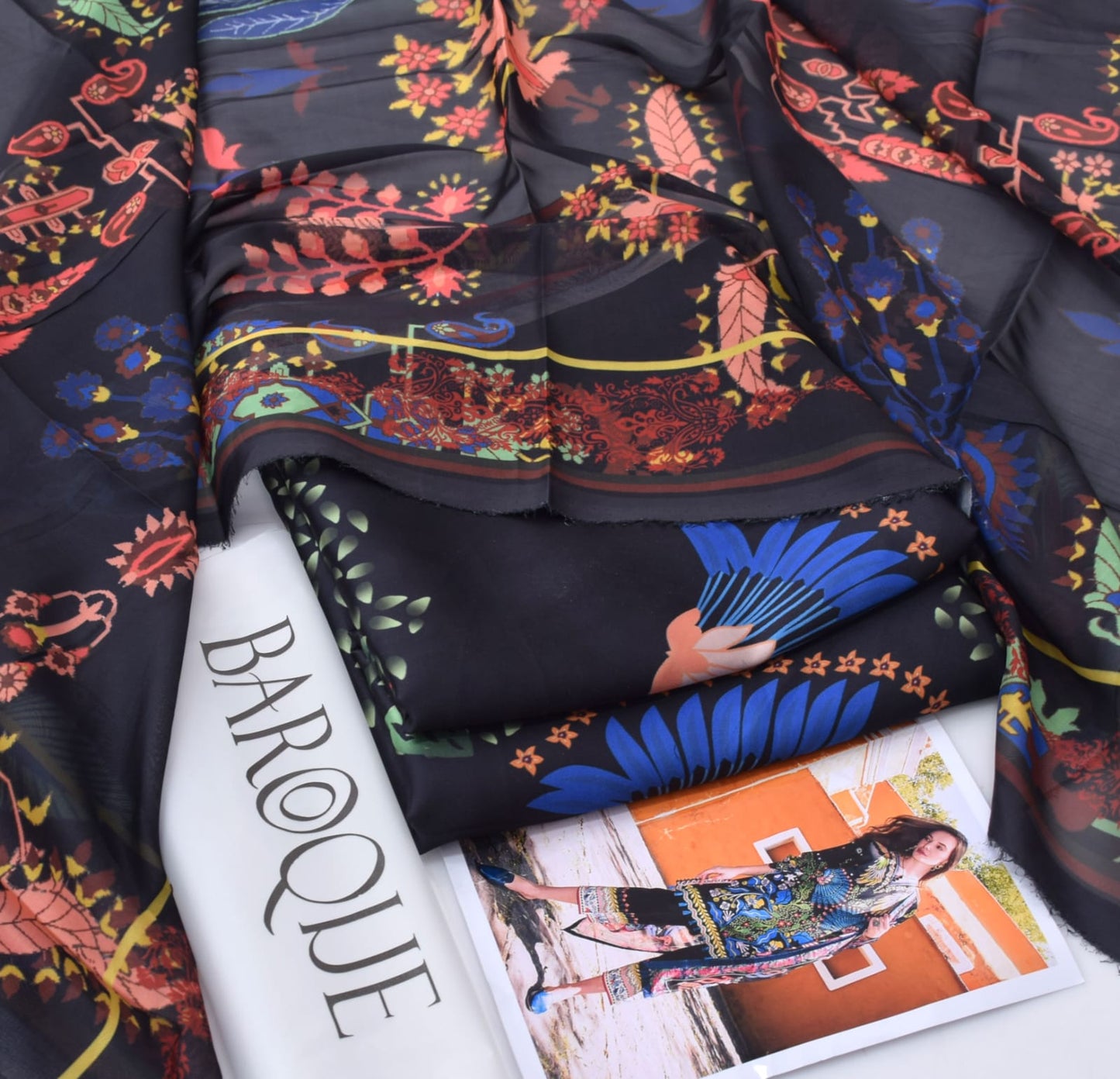 SHAMOOZ SILK PRINT UNSTITCHED 3 PIECE CODE 005