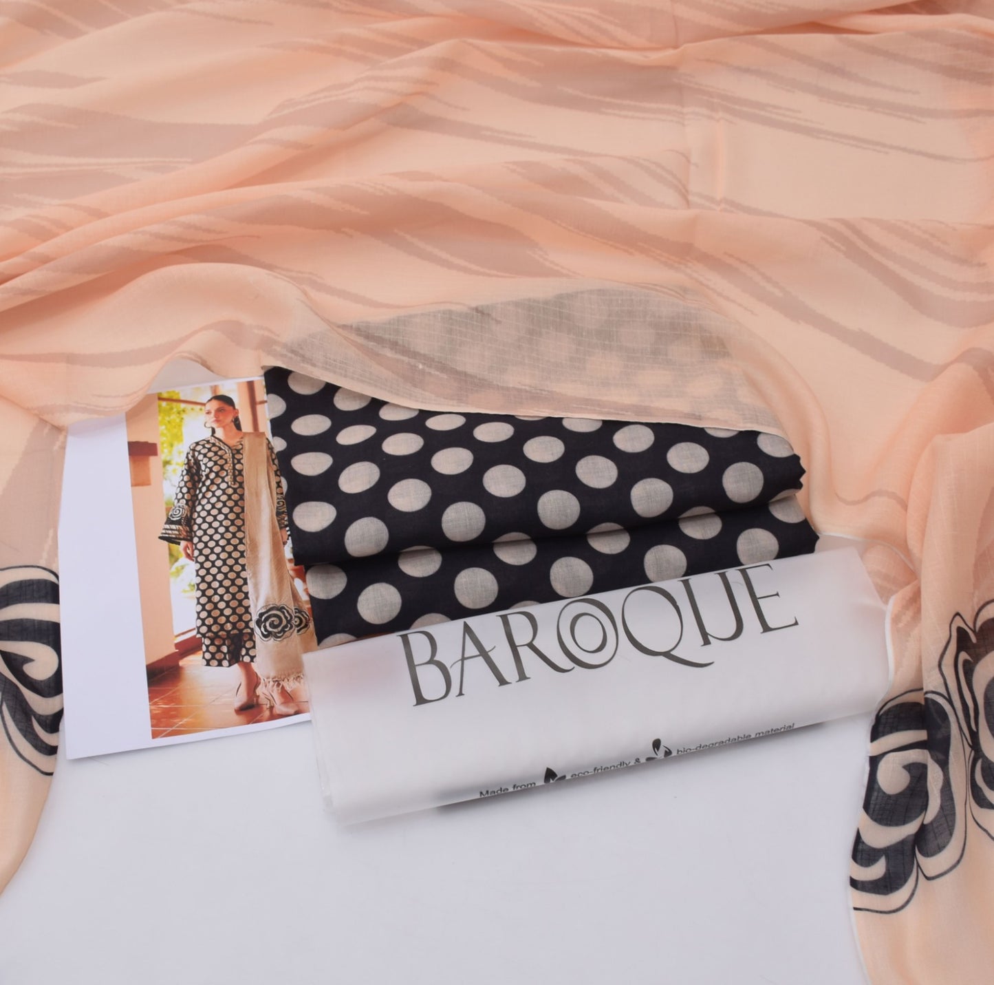 SWISS LAWN 3 PIECE UNSTITCHED SUIT|CODE 012