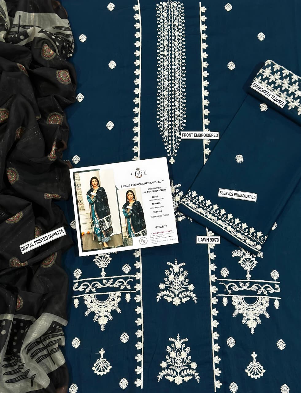 URGE 3 PC EMROIDERY LAWN HIT CODE|