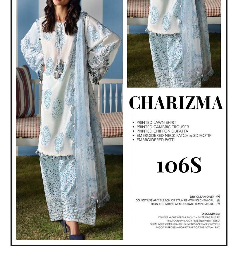 Lawn 3PC with shafoon Dupatta