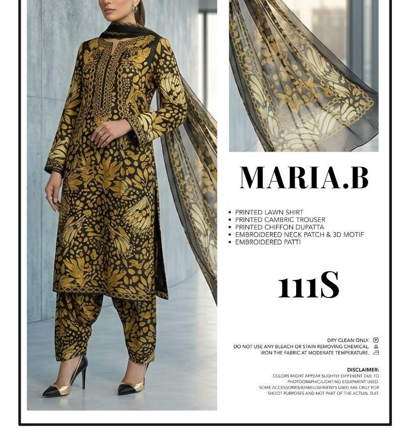 Lawn 3PC with shafoon Dupatta