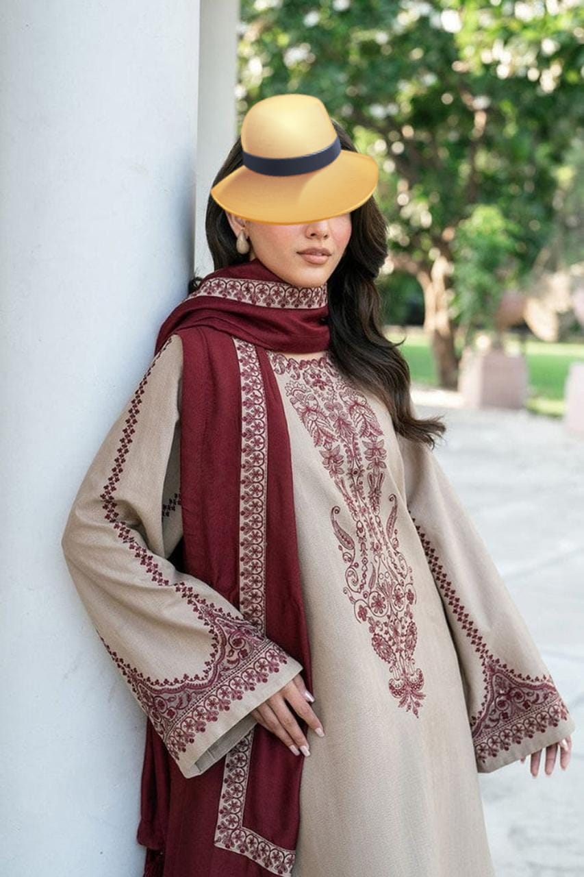 BARUQE 3 PC EMROIDERY LAWN HIT CODE|BLACK 100