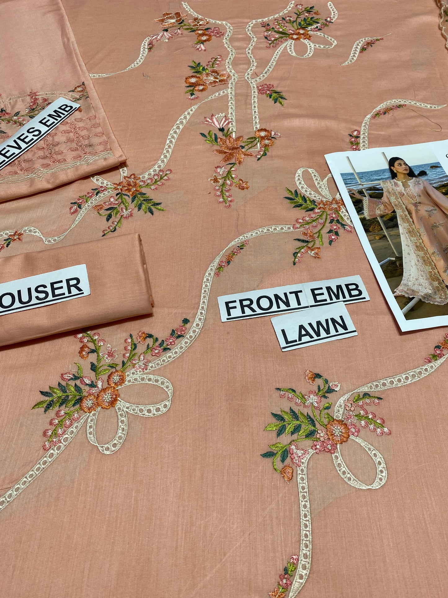 3 pc luxury lawn embroidery suit by Crimson hit code.1100