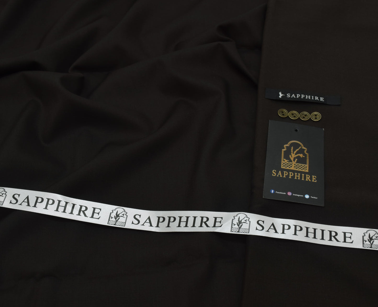 Sapphire Gold Mens premium Wash & Wear Aunstitched fabric for men|choco brown
