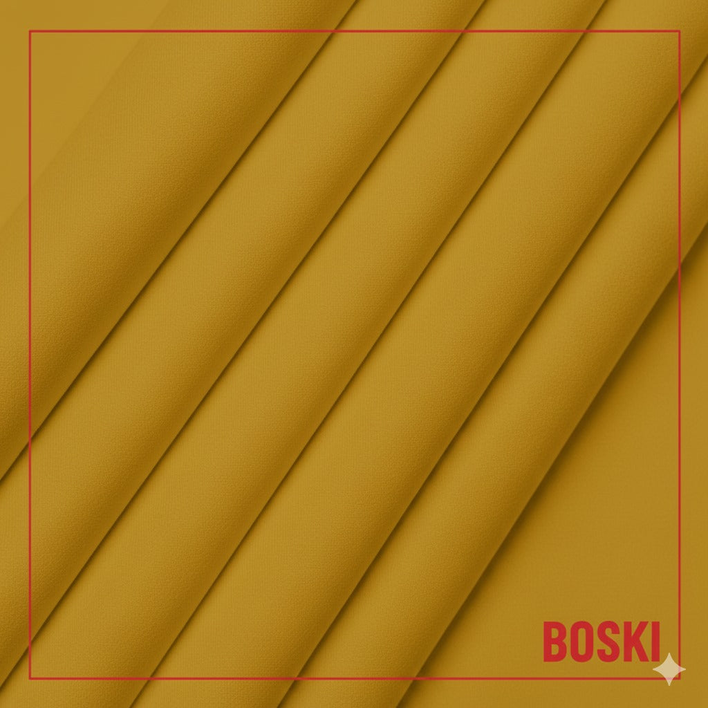 amr&co boski wash n wear fabric for men| mustard