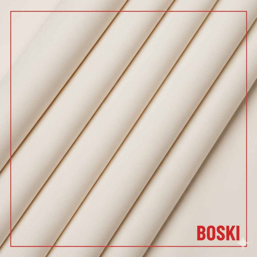 amr&co boski wash n wear fabric for men| off white