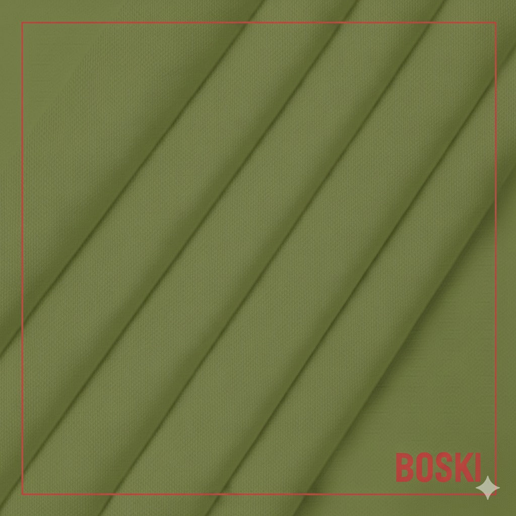 amr&co boski wash n wear fabric for men|olive green