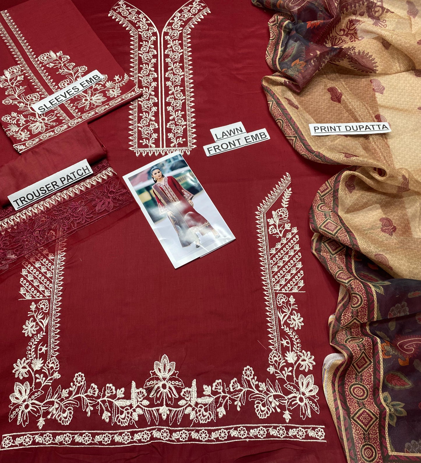 BAROQUE 3 PC EMROIDERY LAWN HIT CODE|812