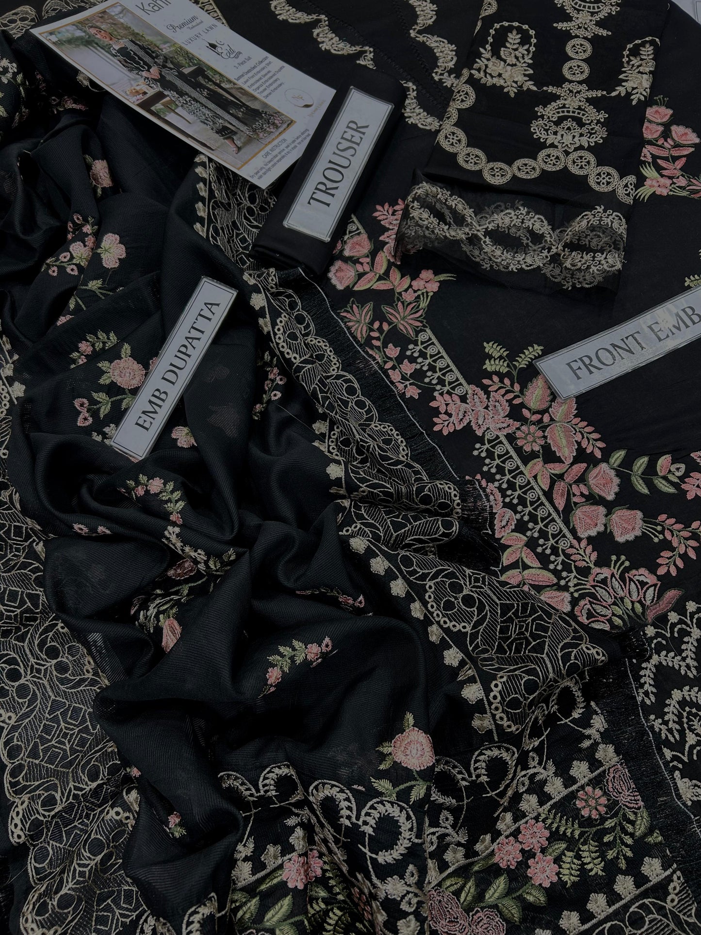 KAHF 3 PC EMROIDERY LAWN HIT CODE|1003
