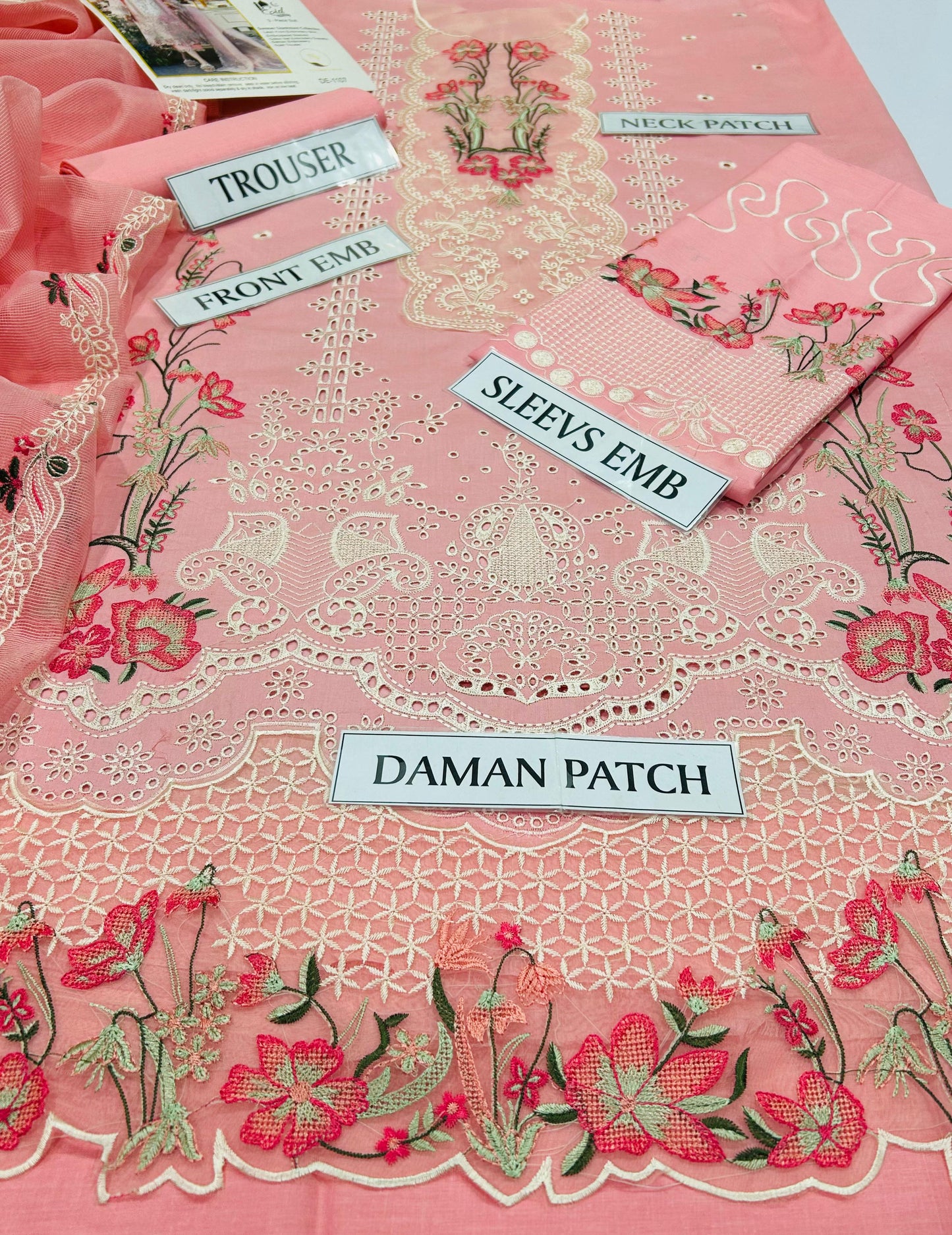 3 pc luxury lawn embroidery by bIN ilyas |CODE 004