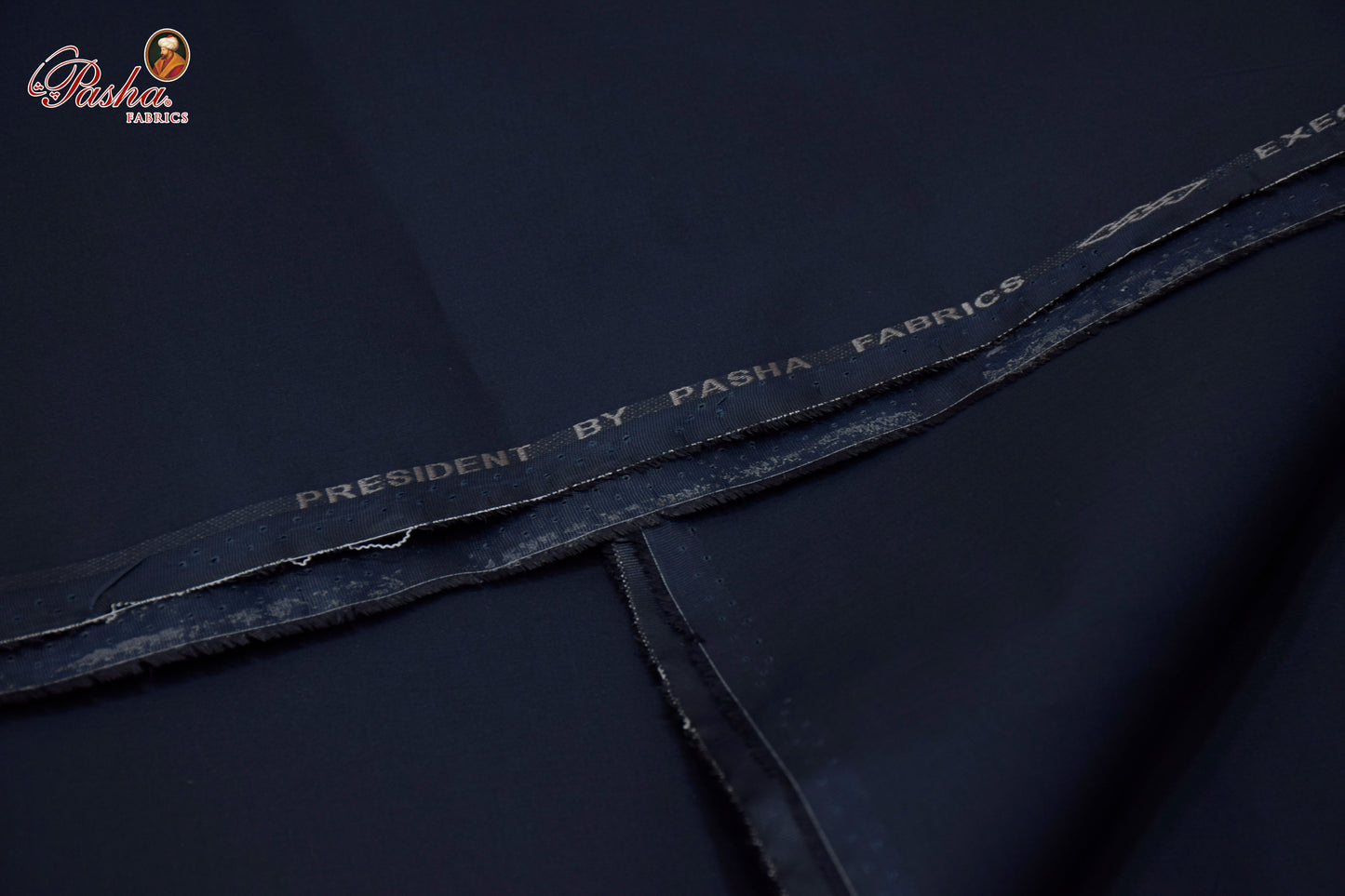 Pasha President cotton unstitched suit for men Inavy blue