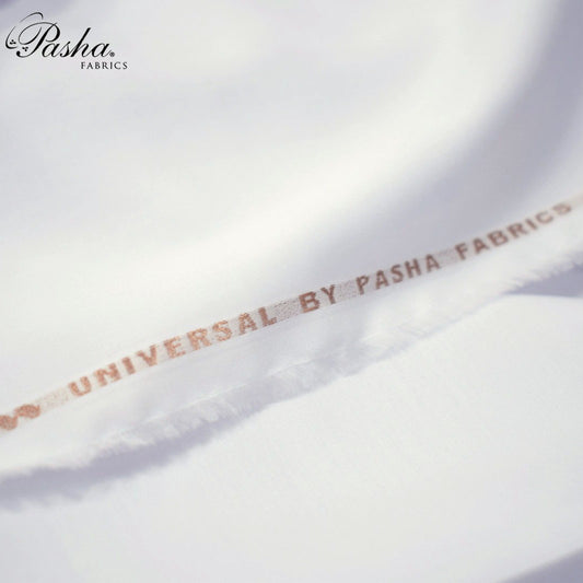 UNIVERSAL - L.A FINISH BY PASHA FABRICS PREMIUM 100% pure soft cotton|white