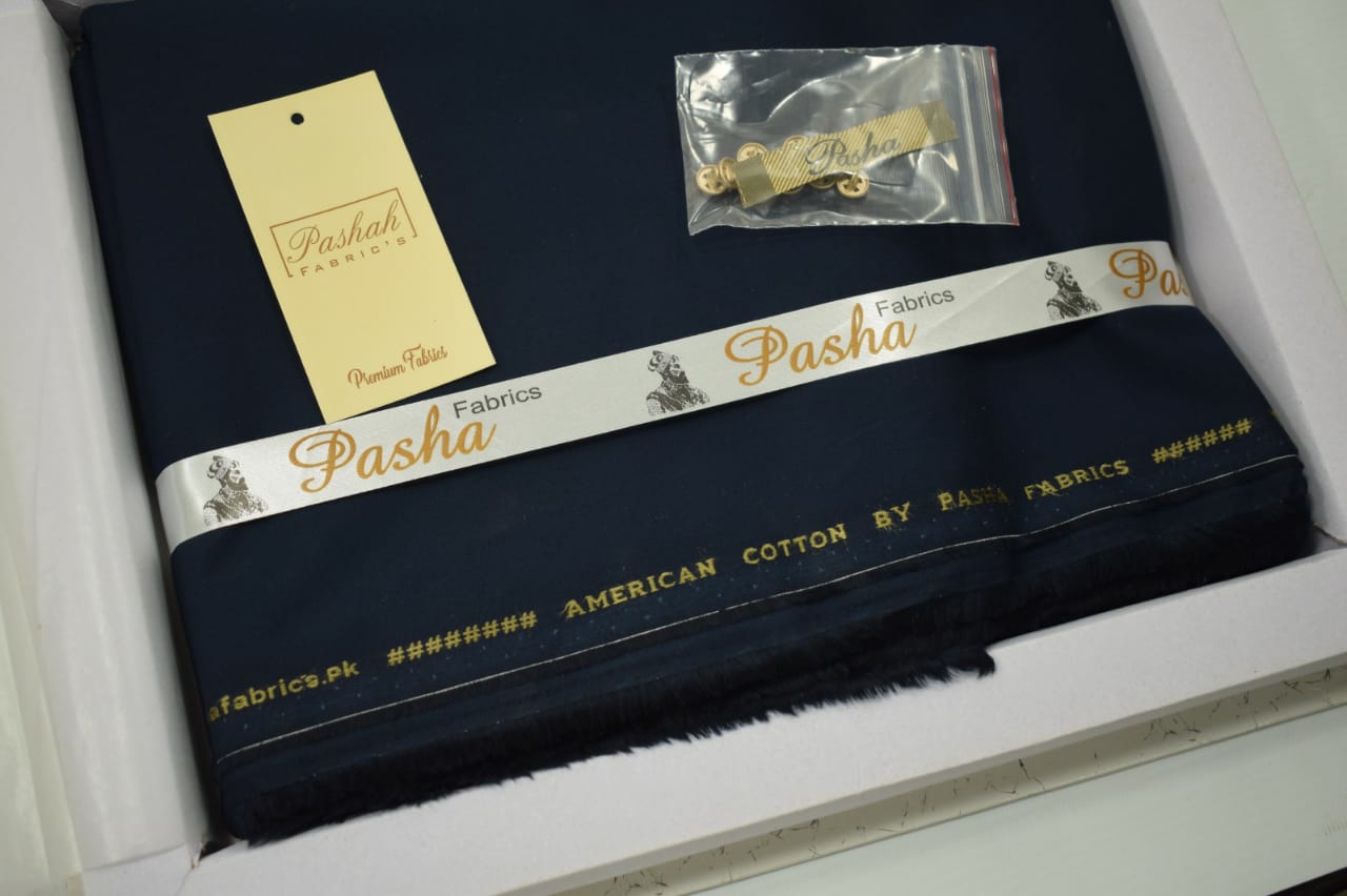 PASHA FABRICS AMERICAN 100% SUPER FINE COTON| navy blue