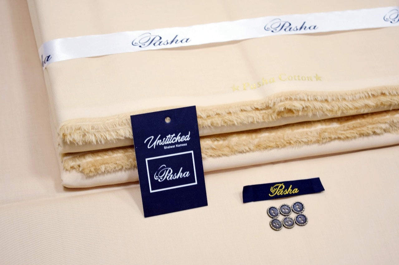 Pasha Luxury Quality soft cotton Unstitched fabric for men I melon