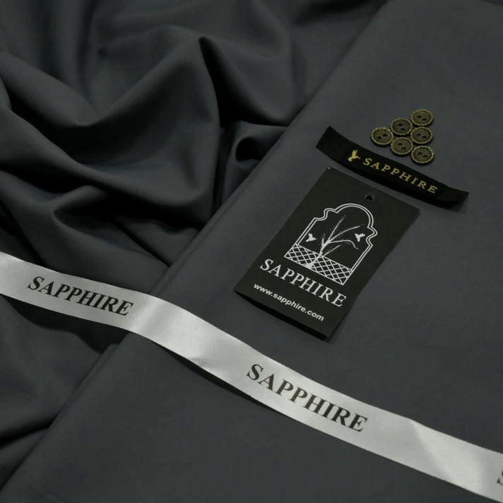 Sapphire Gold Mens premium Wash & Wear Aunstitched fabric for men|grey blue