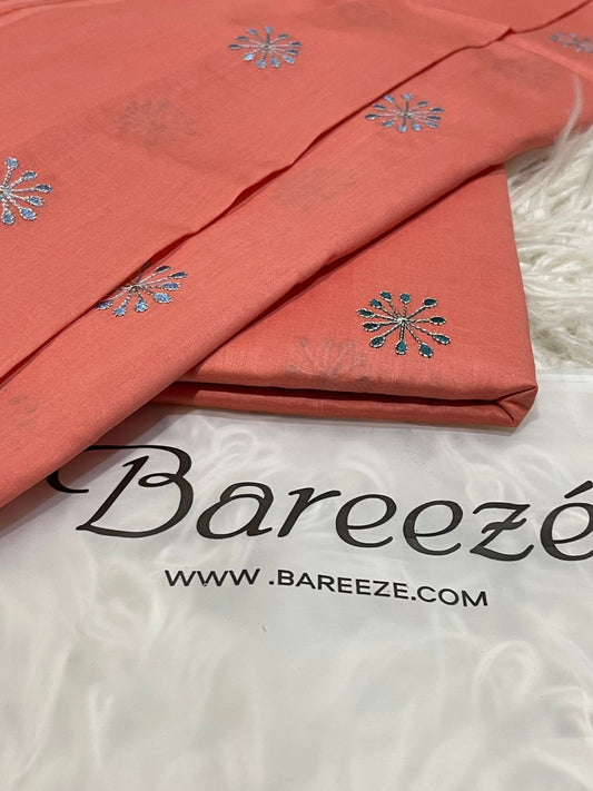 BAREEZE 2 PC ALLOVER EMBROIDERY LAWN.