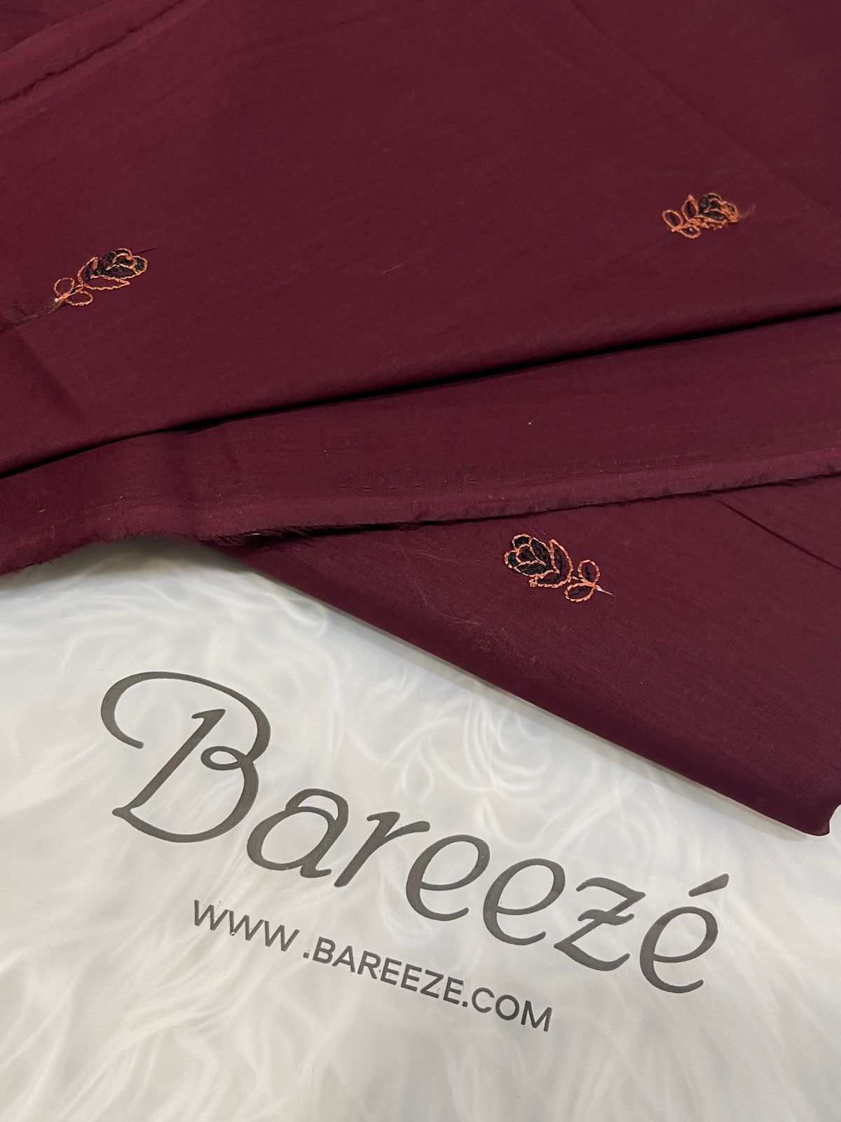 BAREEZE 2 PC ALLOVER EMBROIDERY LAWN.