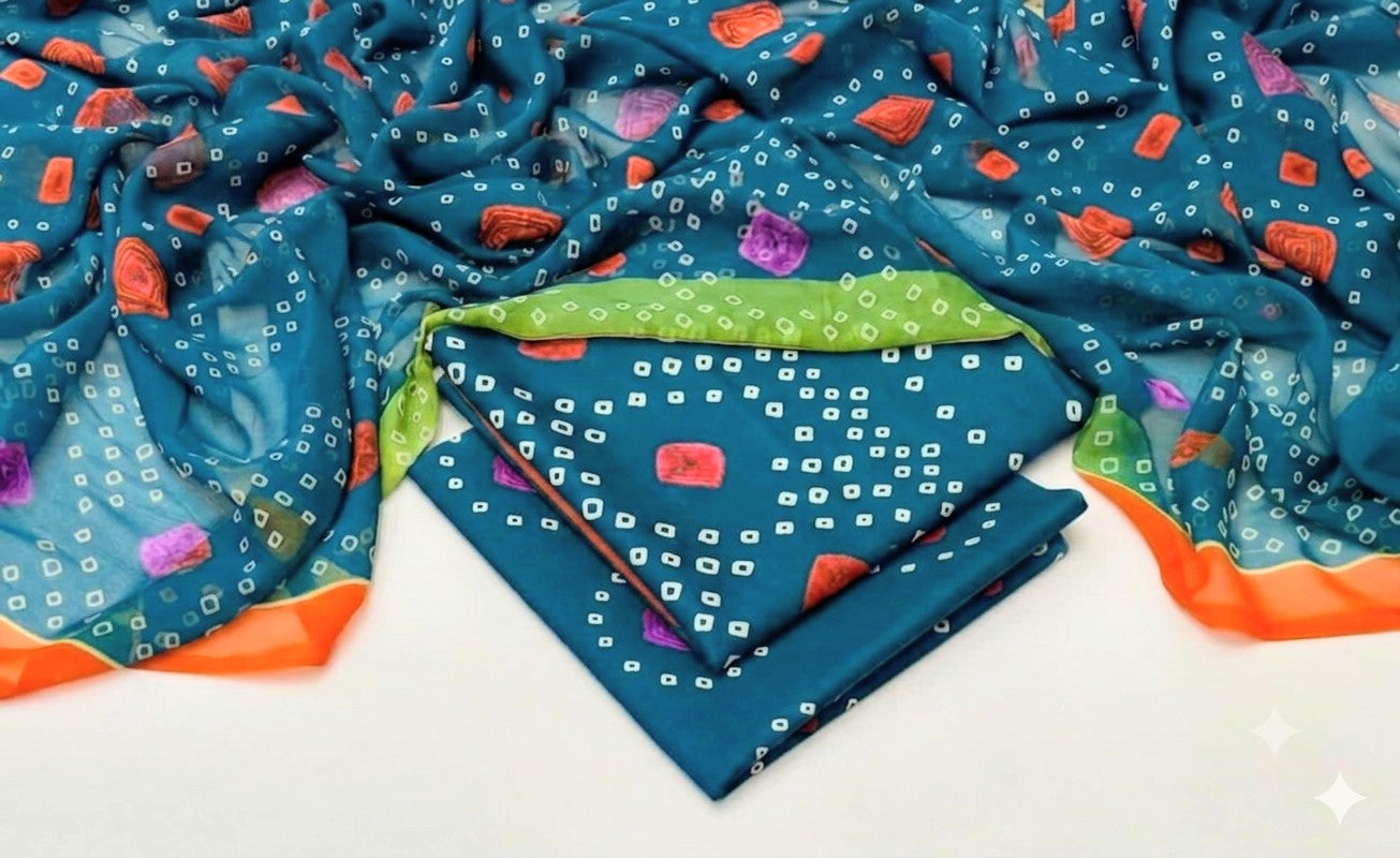 Lawn 3PC with shafoon Dupatta