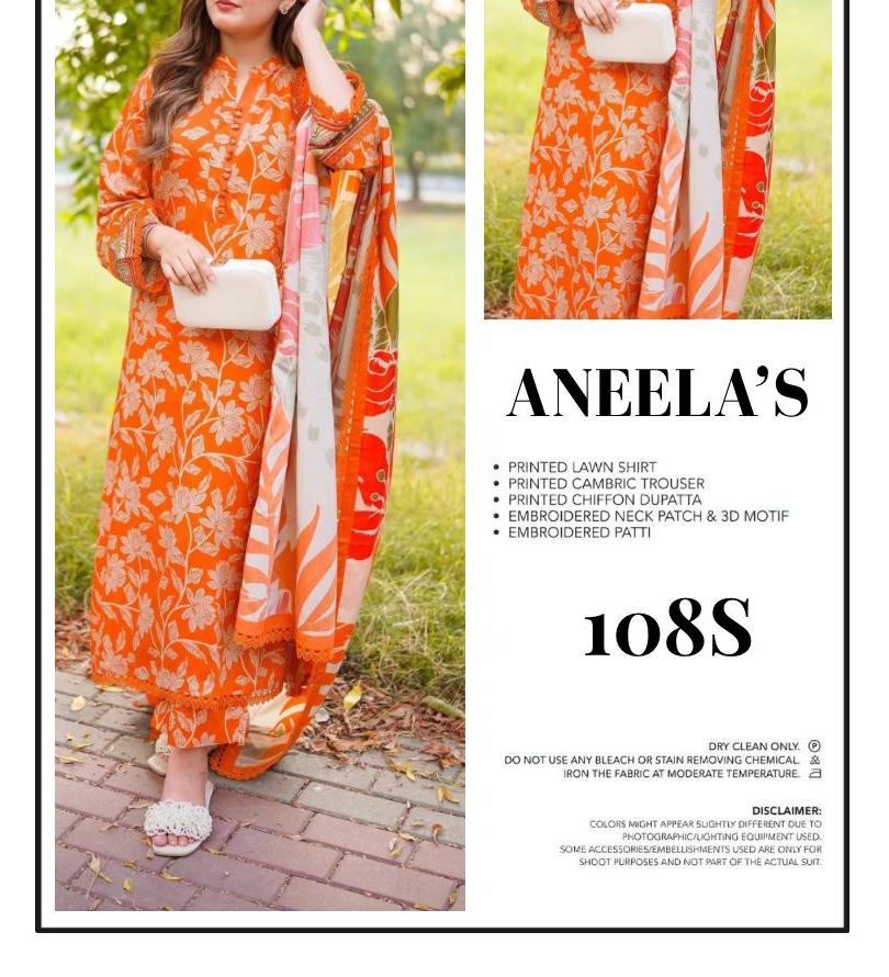 Lawn 3PC with shafoon Dupatta