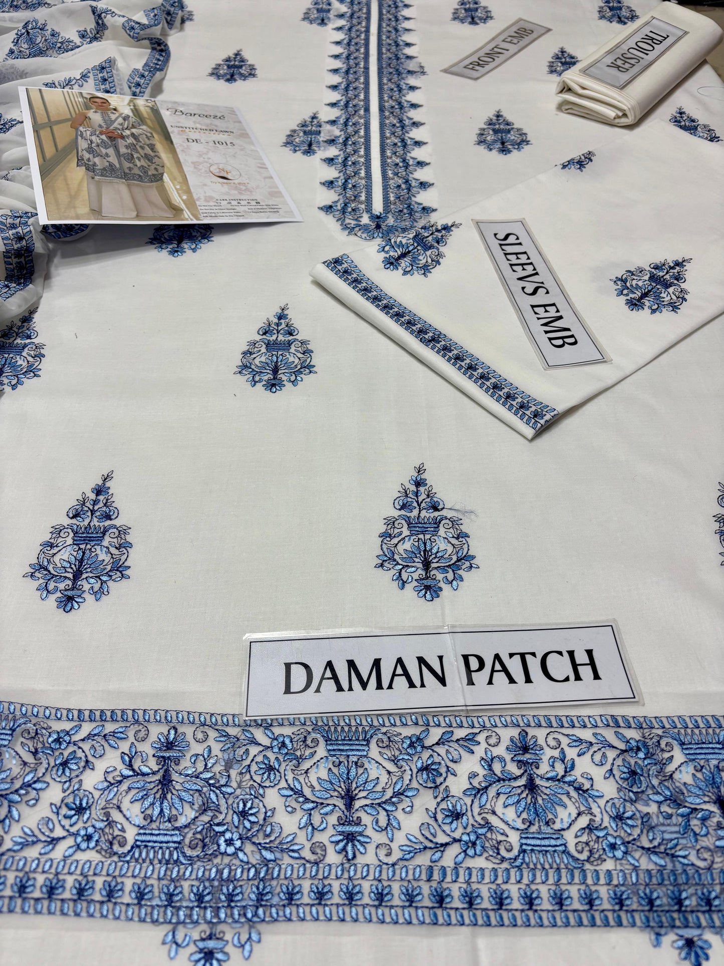 BAREEZE 3 PC EMROIDERY LAWN HIT CODE|1201