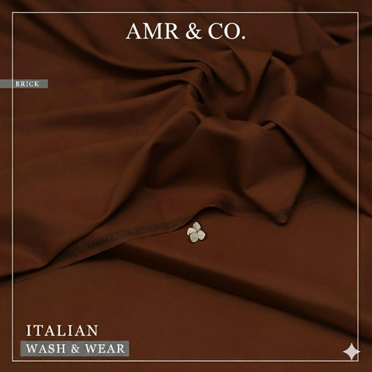 amr&co boski wash n wear fabric for men|brick