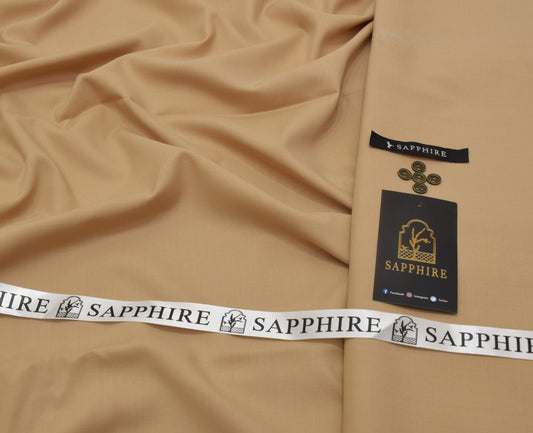 Sapphire Gold Mens premium Wash & Wear Aunstitched fabric for men [peach