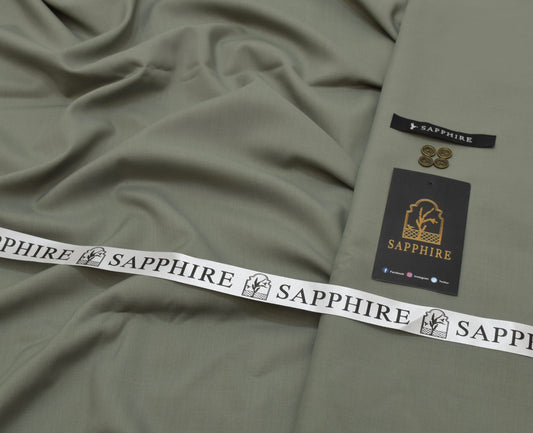 Sapphire Gold Mens premium Wash & Wear Aunstitched fabric for men [pista gray