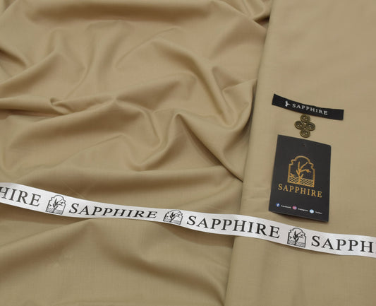 Sapphire Gold Mens premium Wash & Wear Aunstitched fabric for men [skin gravel