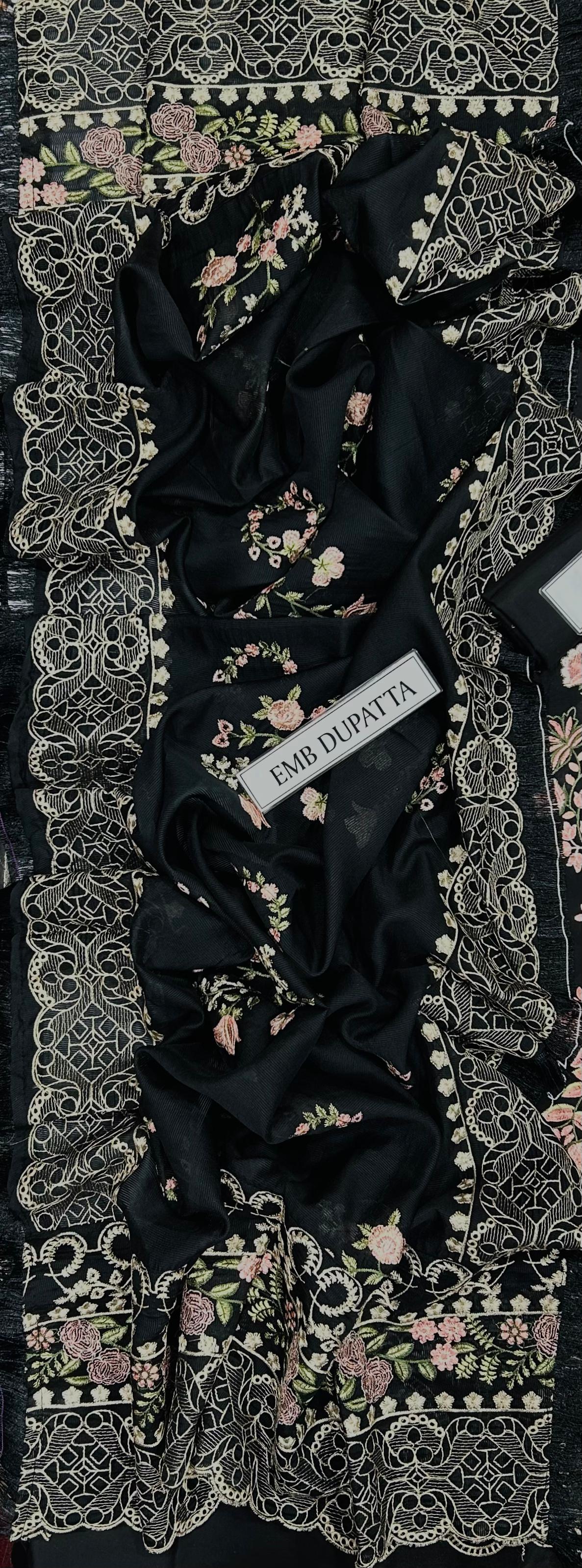 KAHF 3 PC EMROIDERY LAWN HIT CODE|1003
