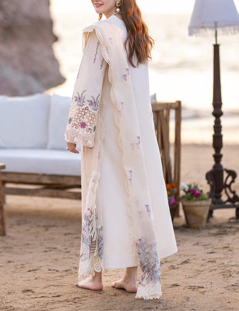 QALAMKAR 3 PC EMROIDERY LAWN HIT CODE|1002