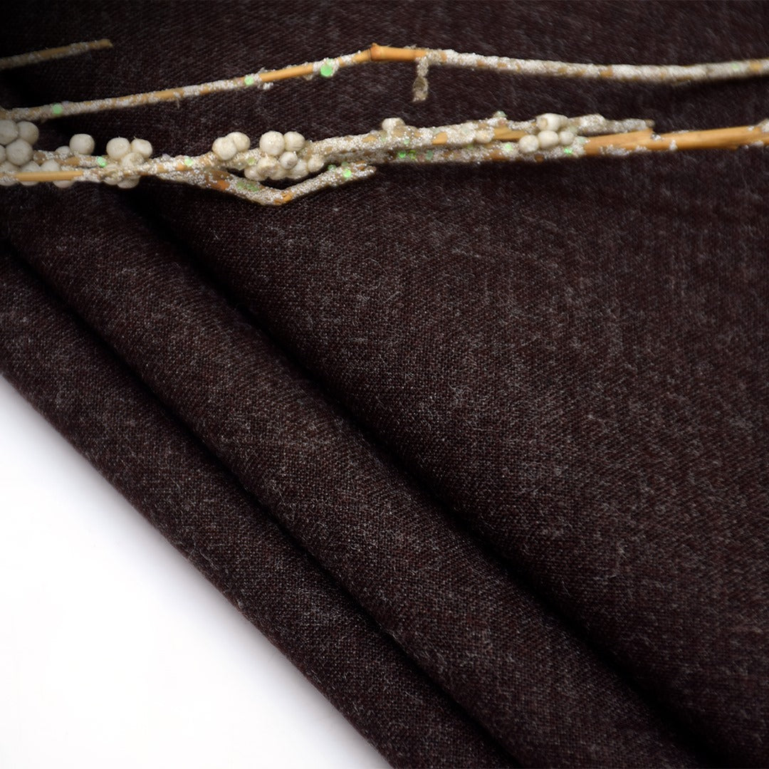 SP wool Mens premium Wash & Wear unstitched fabric|MAHRONISH BROWN