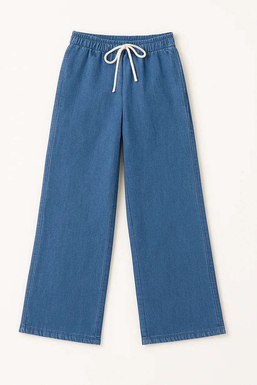 Baggy Style Denim Jeans for women Denim blue