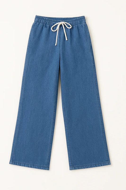 Baggy Style Denim Jeans for women Denim blue