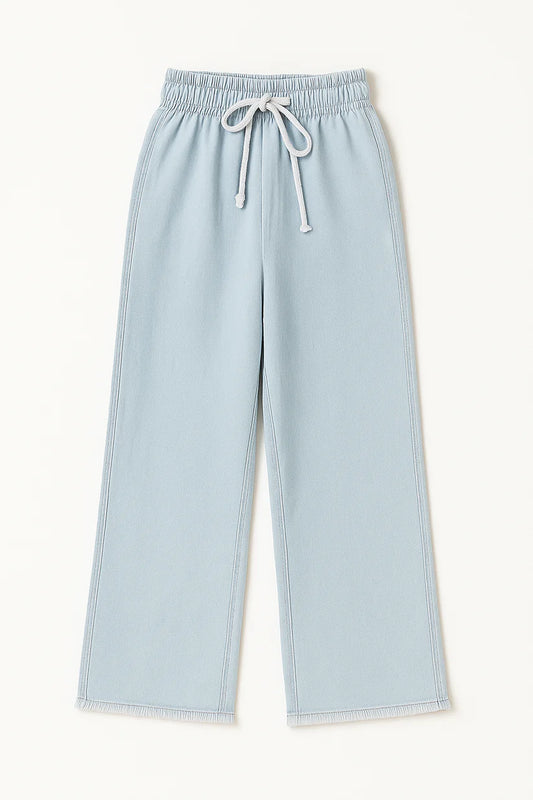 Baggy Style Denim Jeans for women Ice blue