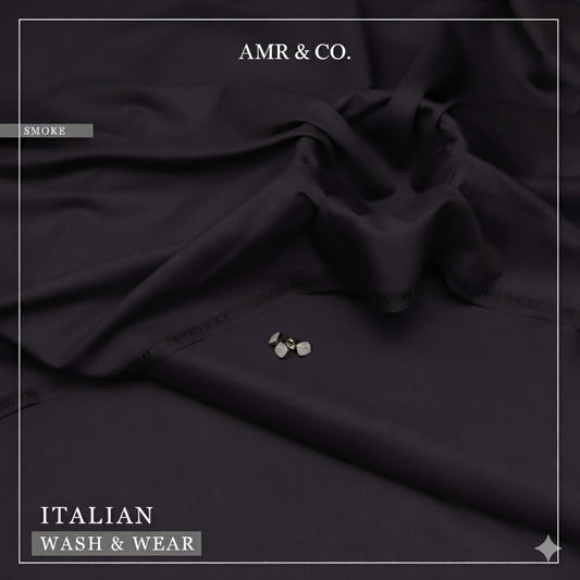 amr&co boski wash n wear fabric for men|smoke