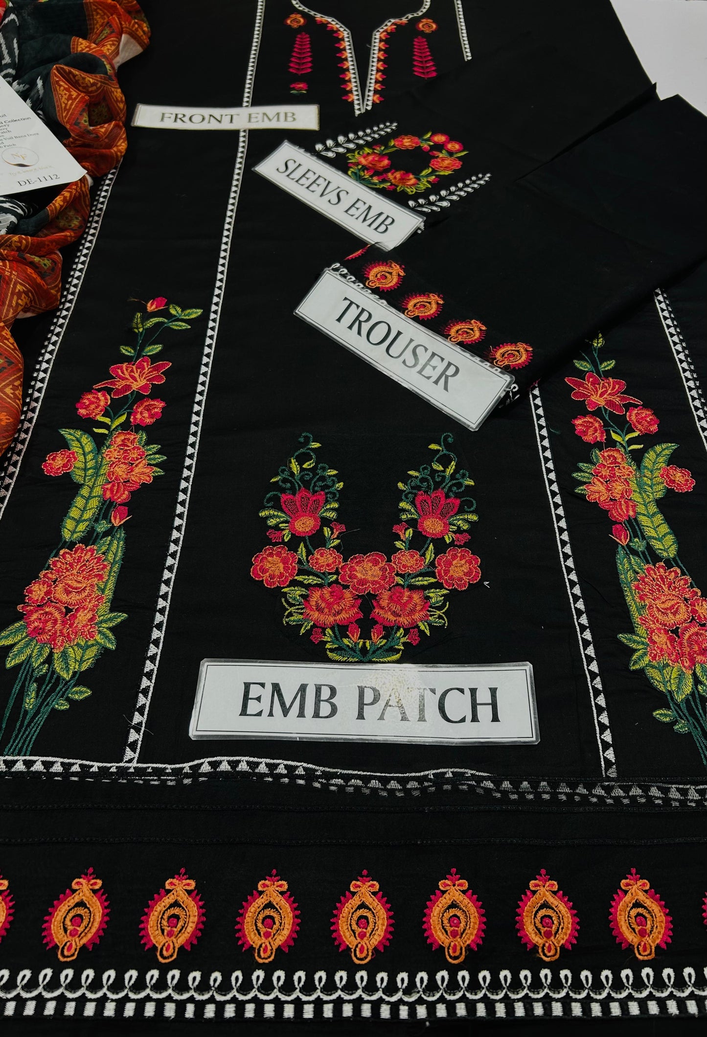 CHARIZMA  3 PC EMROIDERY LAWN HIT CODE|1114