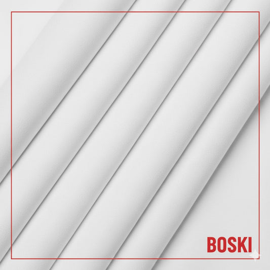 amr&co boski wash n wear fabric for men|white